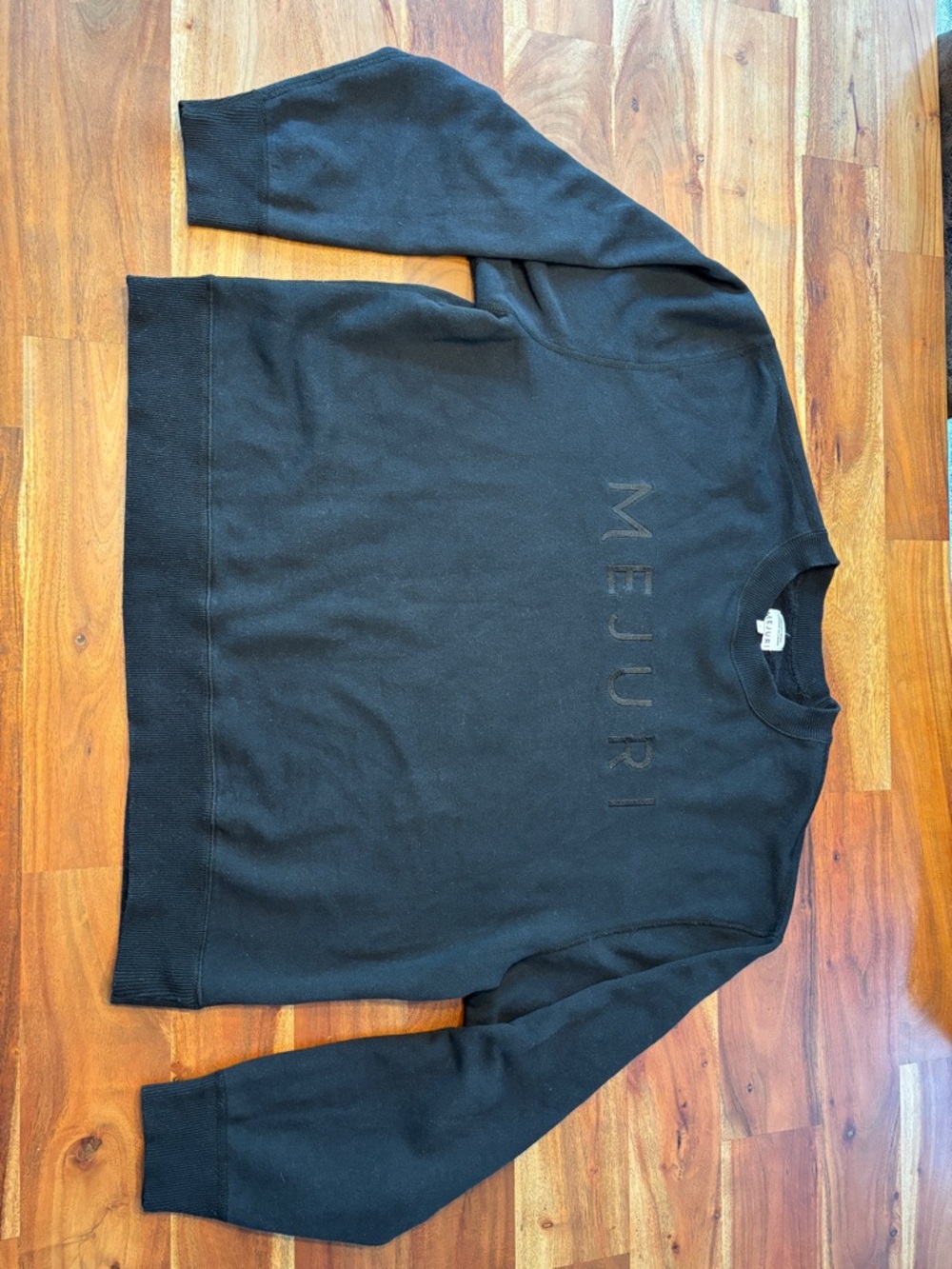 Mejuri Black Embroidered Logo Crewneck Sweatshirt - UNISEX - Black - Large - Picture 5 of 10
